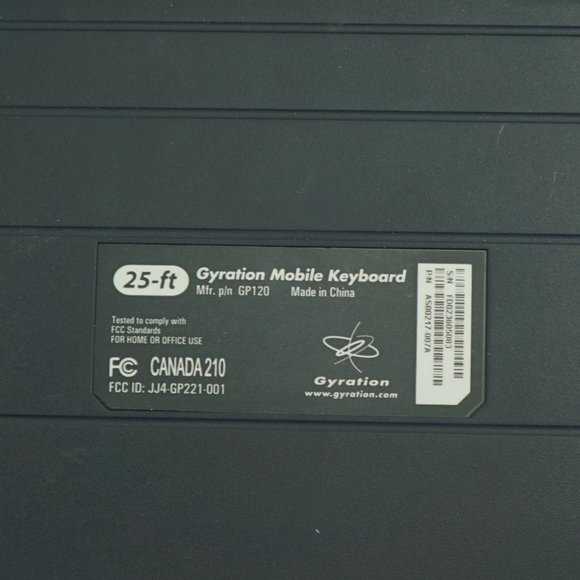 Gyration Black/Blue Wireless Keyboard GP120 Mouse & RF Receiver Plus Adaptor - Picture 4 of 9